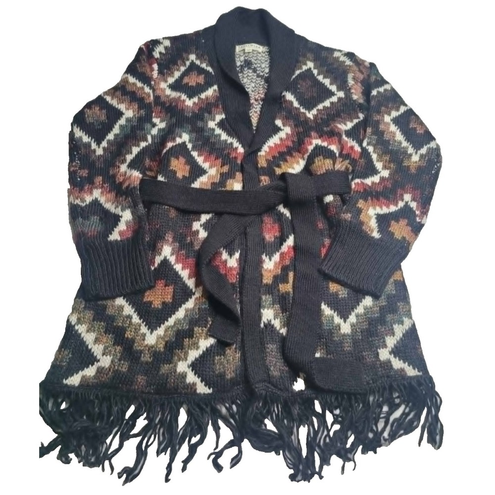 Idyllwind by Miranda Lambert Southwestern Aztec Belted Cardigan Women's Medium